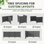 50" W x 49" H Outdoor Privacy Screen with Aluminum Posts
