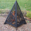 Sunnydaze Majestic Pyramid Steel Mesh Wood Burning Fire Bowl Pit