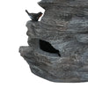 4-Tier Concrete Rock Waterfall Fountain with LED Lights