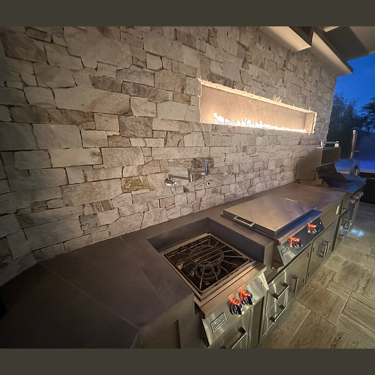 Luxury Outdoor Kitchen BBQ Island - Custom Built