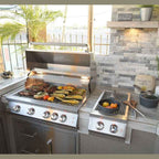 Bermuda Kitchen BBQ Island with Built-In TV, Fire Pit & Bar