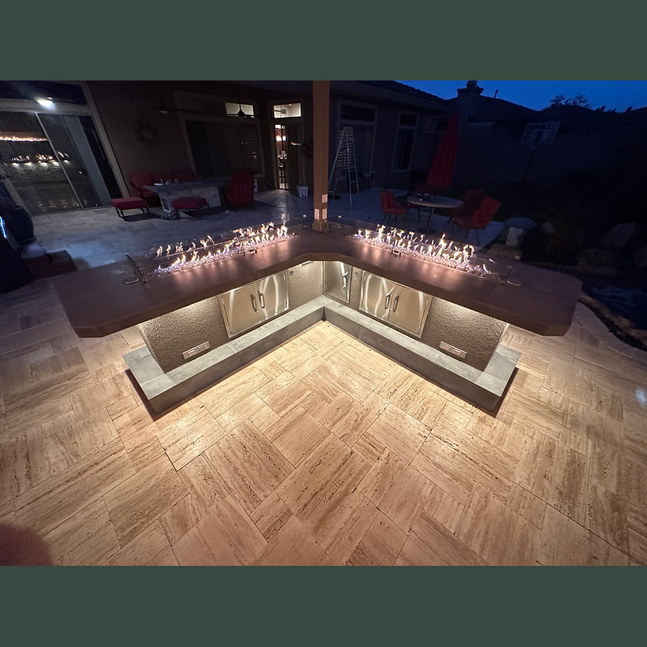 Luxury Outdoor Kitchen BBQ Island - Custom Built