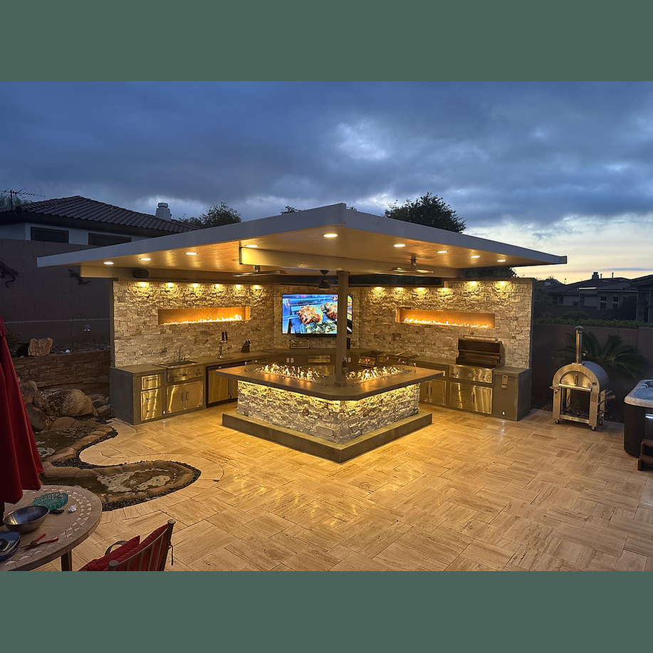 Luxury Outdoor Kitchen BBQ Island - Custom Built