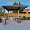 Outdoor Kitchen BBQ Island with 12' x 12' Pergola