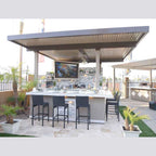 Bermuda Kitchen BBQ Island with Built-In TV, Fire Pit & Bar