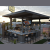 Bermuda Kitchen BBQ Island with Built-In TV, Fire Pit & Bar
