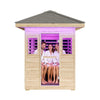 The Zurich 3-Person Low EMF Spruce Wood Outdoor Infrared Sauna with Bluetooth Speakers and LED Lights