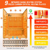 The Zurich 3-Person Low EMF Spruce Wood Outdoor Infrared Sauna with Bluetooth Speakers and LED Lights
