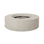 Modern Lightweight Concrete Outdoor Circular Fire Pit 50,000 BTU