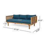 Claremont Patio Furniture Set: 3-Seater Daybed + Acacia Wood Table