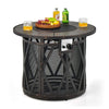 30K BTU Premium Outdoor Patio Gas Fire Pit Table with Fire Glass and Cover, 32"