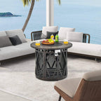 30K BTU Premium Outdoor Patio Gas Fire Pit Table with Fire Glass and Cover, 32"