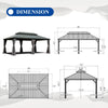 12' x 20' Hardtop Gazebo with Double Roof Canopy