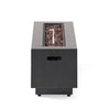 Modern Dark Grey 40' Outdoor Iron Propane Fire Pit