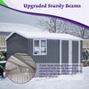 10 X 8FT Outdoor Steel Storage Shed with Clear Window & Lockable Doors