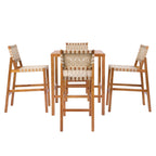 30.5 Inch Seat Height Outdoor Acacia Solid Wood Patio Furniture Set
