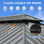 14' x 20' Hardtop Gazebo Outdoor Metal Gazebo Canopy