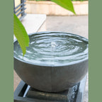 Zen Bowl Water Fountain, Outdoor Bird Feeder  2-sizes