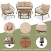 Bohemia-Inspired 4-Person Outdoor Seating Group With Removable Cushions