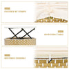 Outdoor Patio Round Rattan Daybed Sectional Beige Retractable Canopy