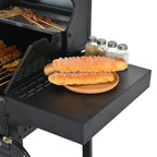 2+2 multifunctional gas barbecue grill and covered grill combination for outdoor cooking