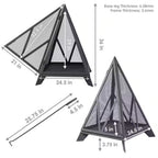 Sunnydaze Majestic Pyramid Steel Mesh Wood Burning Fire Bowl Pit
