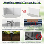 50" W x 49" H Outdoor Privacy Screen, Air Conditioner Fence, All-Weather Vinyl Privacy Fence Screens with Aluminum