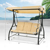 3 Seat Outdoor Porch Swing with Adjustable Canopy