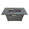 Outdoor Fire Table With Lid Fuel Versatility - Black