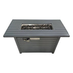 Outdoor Fire Table With Lid Fuel Versatility - Black