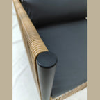 New Comming Outdoor Brown PE Wicker Sofa Set - 2 Pieces with Grey Cushions