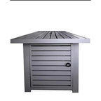 Outdoor Fire Table With Lid Fuel Versatility - Black