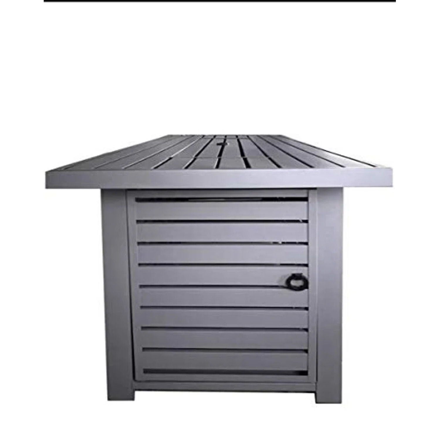 Outdoor Fire Table With Lid Fuel Versatility - Black
