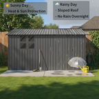 12 x 10 Ft Metal Garden Shed for Outdoor Storage