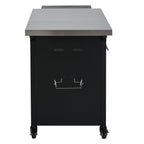 Foldable Outdoor Prep Station BBQ Cart Patio Dining Cart