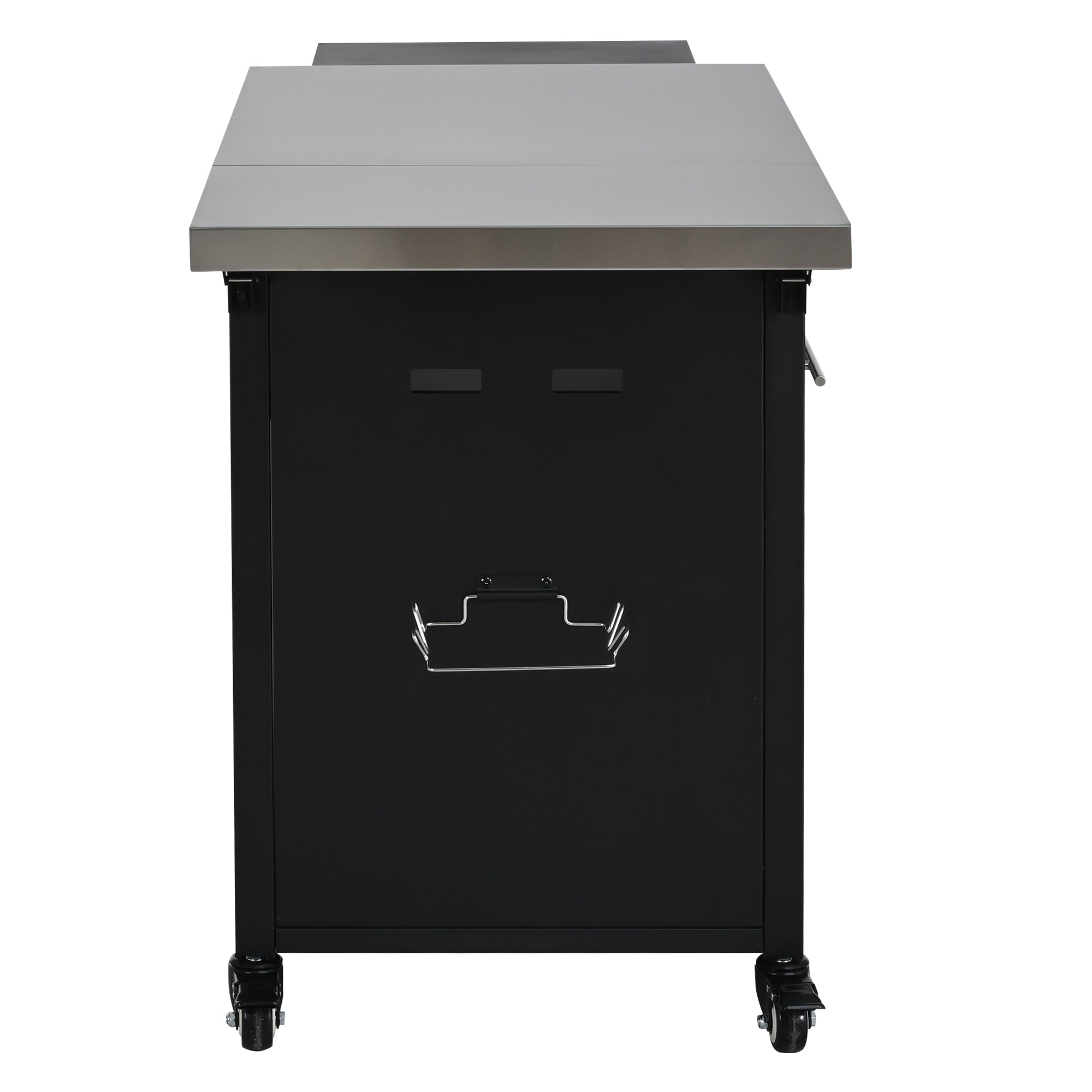 Foldable Outdoor Prep Station BBQ Cart Patio Dining Cart