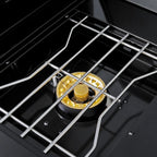 104" 4-Burner 72,000 BTU Black Outdoor Kitchen Bar Barbecue Island Grill