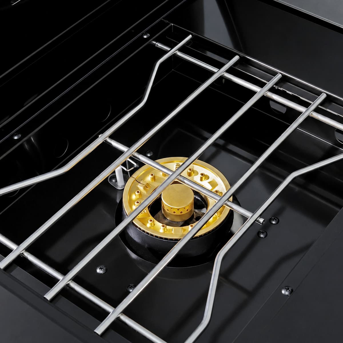 104" 4-Burner 72,000 BTU Black Outdoor Kitchen Bar Barbecue Island Grill