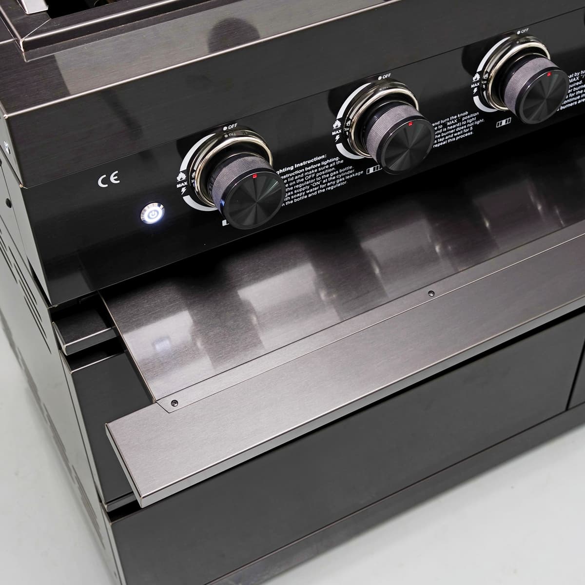 104" 4-Burner 72,000 BTU Black Outdoor Kitchen Bar Barbecue Island Grill