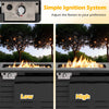 40 Inch Outdoor Propane Fire Pit Rectangle Gas Fire Table with Lava Rocks