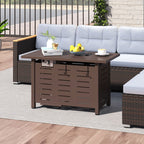 40 Inch Outdoor Propane Fire Pit Rectangle Gas Fire Table with Lava Rocks