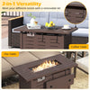 40 Inch Outdoor Propane Fire Pit Rectangle Gas Fire Table with Lava Rocks