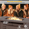 40 Inch Outdoor Propane Fire Pit Rectangle Gas Fire Table with Lava Rocks