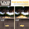 40 Inch Outdoor Propane Fire Pit Rectangle Gas Fire Table with Lava Rocks