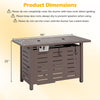40 Inch Outdoor Propane Fire Pit Rectangle Gas Fire Table with Lava Rocks
