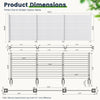 50" W x 49" H Outdoor Privacy Screen, Air Conditioner Fence, All-Weather Vinyl Privacy Fence Screens with Aluminum