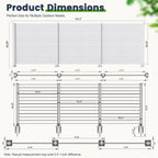 50" W x 49" H Outdoor Privacy Screen, Air Conditioner Fence, All-Weather Vinyl Privacy Fence Screens with Aluminum