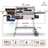 KingChii - 456 Sq. In. Wood Pellet Grill and Smoker BBQ with PID Auto Temperature Control in Black