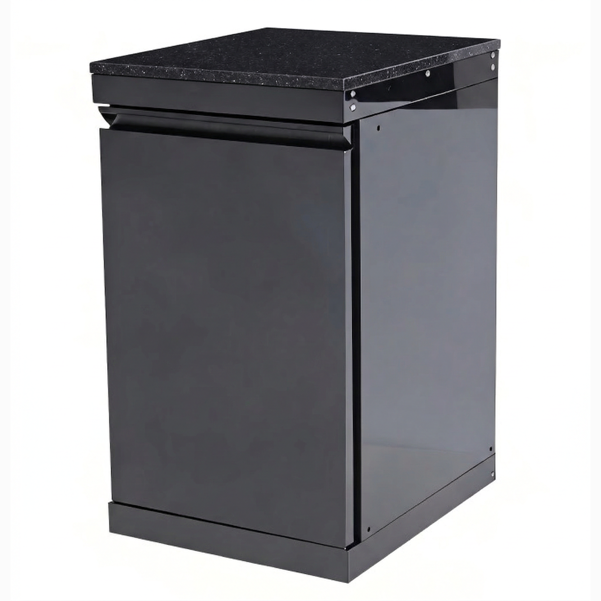 Black Single-door Storage Locker for Outdoor Kitchen Islands