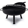 Cowboy Fire Pit 23-Inch - Open Fire Grill with Cooking Grate for Outdoor Cooking - Heavy Duty Open Grill